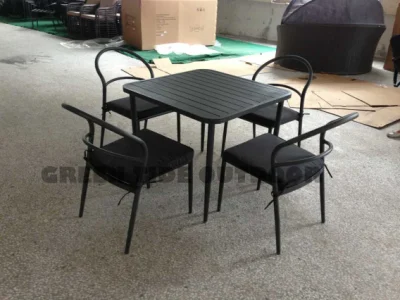  China Aluminium Outdoor patio Garden Mobili da pranzo Set