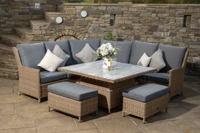  Mobili da Giardino Classici all&prime;aperto angolo in rattan, divano, patio Sala all&prime;aperto con tavolo da risante