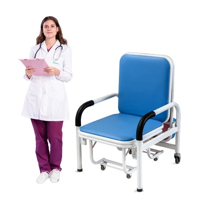  Ske001 durevole ospedale Romm Mobili metallo regolabile pieghevole medico accompagnare Sedia con ruote