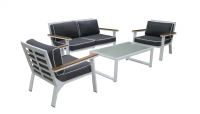  Mobili per esterni sedia in alluminio e tavolo patio salotto divano Giardino Set
