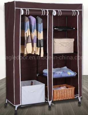 Disegni Kids Baby plastica portatile moderno pieghevole tessuto di stoccaggio in movimento Armadio Organizer guardaroba con 6 ruote