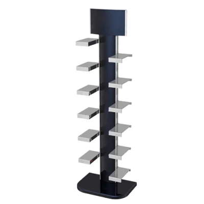  Negozi in metallo con pavimentazione a due lati Scarpe supporti espositori Calzature esposizione a torre Rack