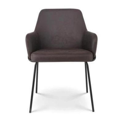  Moderna sedia da pranzo in tessuto grigio chiaro confortevole e moderno velluto(ZG23-078)