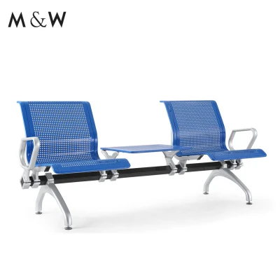  M&amp;W Tandem Padded Clinic Polyurethane Salon Row Chair Office Barber Sedie sdraio reclinabili da giardino
