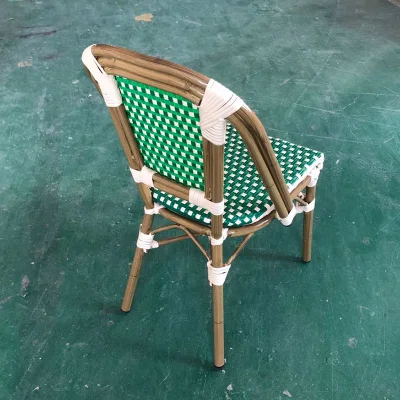 Hotel Giardino Mobili esterni sedia in vimini nero PE Rattan Dining Sedia