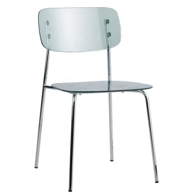  Modern Wholesale Home Ristorante all&prime;aperto plastica acrilica impilabile trasparente trasparente Sedia da pranzo per PC per il giardino domestico