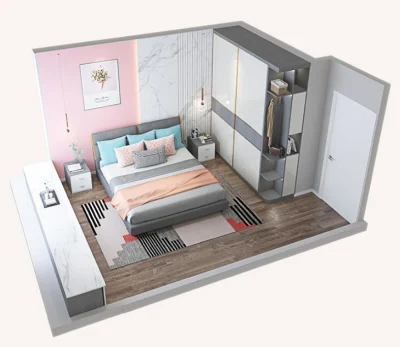  Armadio della Camera da Letto principale Mobili alla moda guardaroba rack per scarpe