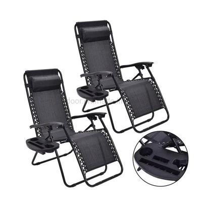  Silla reclinabile all&prime;ingrosso regolabile Lounge Beach Garden Lounger Zero Gravity Sedia reclinabile piscina di pesca pieghevole Giardino sedia da campeggio all&prime;aperto