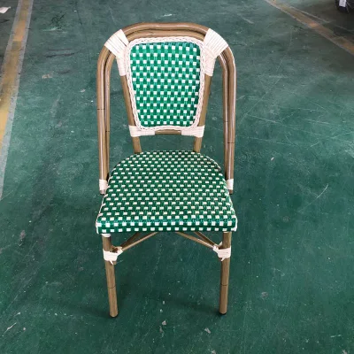 Hotel Giardino Mobili esterni sedia in vimini nero PE Rattan Dining Sedia
