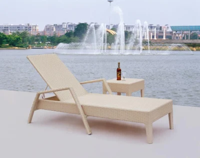  All&prime;ingrosso patio esterno Giardino piscina alluminio metallo plastica Rattan Lettino in vimini, letto pieghevole, Sun Lounge, divano, letto, impilaggio, tempo libero Sedia da spiaggia di sabbia