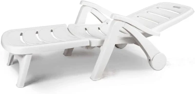  Terrazza esterna in plastica Giardino sedia Adirondack pieghevole con pull Fuori Ottomano