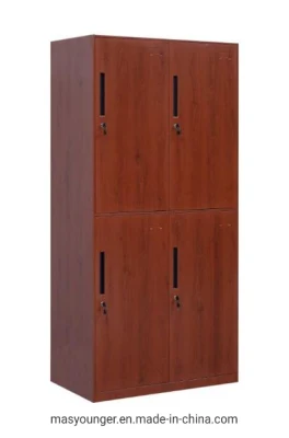  La casa e l&prime;ufficio di colore di legno usano l&prime;acciaio di deposito di 4 porte Armadietto
