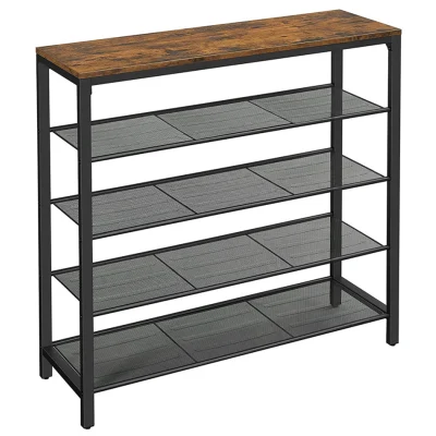  Portico ferro maglia legno asse combinato con cinque strati semplice scarpa Armadio 0355