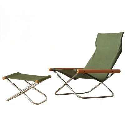  Nordic esterno schienale Household Beach Canvas balcone pieghevole regolabile Campeggio Sedia da pesca