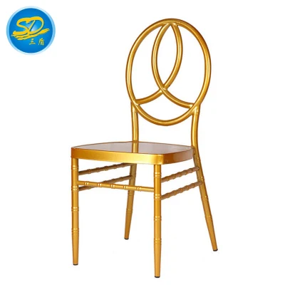  Sedia Phoenix per banchetti in ferro da stiro con design impilabile
