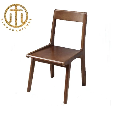 Sedia da pranzo retrò Nordic Household Solid Wood Leisure con braccioli
