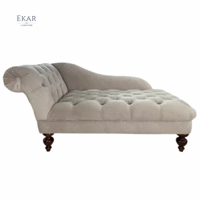 High Luxury Antiquariato Chaise stile europeo Classico legno massiccio scolpito Chaise Lounge