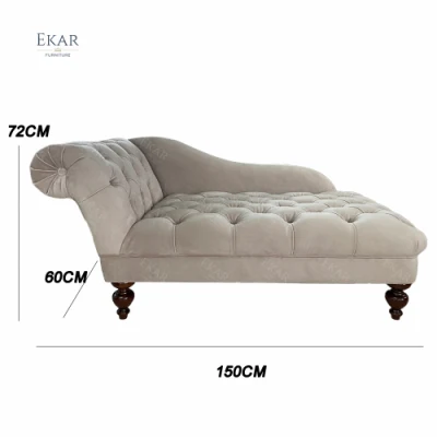 High Luxury Antiquariato Chaise stile europeo Classico legno massiccio scolpito Chaise Lounge