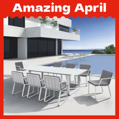  Personalizzazione di base 1% di sconto Cinese all&prime;ingrosso moderno High Quality Outdoor Home Giardino Mobili patio Vendita a caldo alluminio telaio tavolo e. Sedia