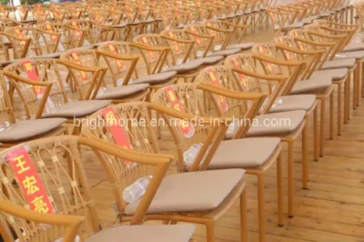 Sedia da giardino in rattan esterno in vimini di alluminio