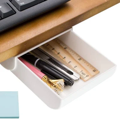  Nuovo stile vende bene bianco nascosto sotto scrivania Slide Storage Scatola