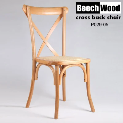 Esterno matrimonio Antiquariato impilabile quercia Faggio legno Vigneto Croce retro Sedie da pranzo