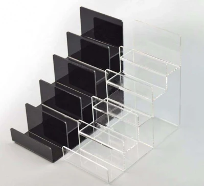  Rack in acrilico a cinque livelli per custodie per telefoni cellulari