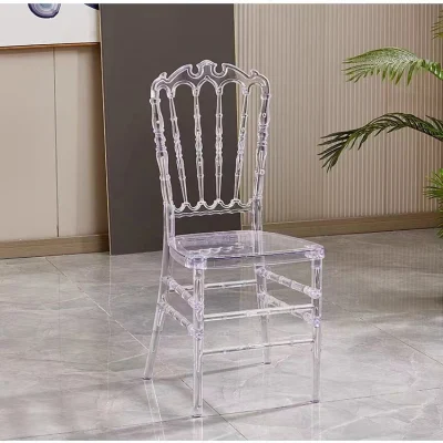 Sedie da cerimonia in acrilico trasparente per banchetti Chiavari Crown