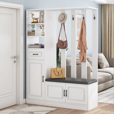  Armadio a pattino ingresso domestico ampia capacità stoccaggio di ingresso economico armadio portico Rack integrato per rack a cappotto con alloggiamento a Hall