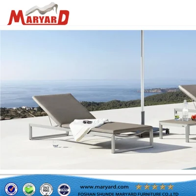 Moderna Sun Lounger Chaise Lounge in tessuto di alluminio per la spiaggia all&prime;aperto Mobili