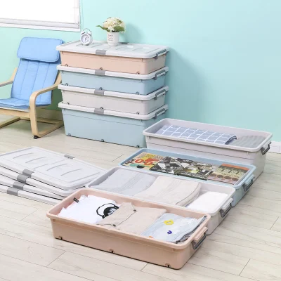  Contenitore in plastica sotto il letto vestiti e biancheria contenitore contenitore Con coperchio