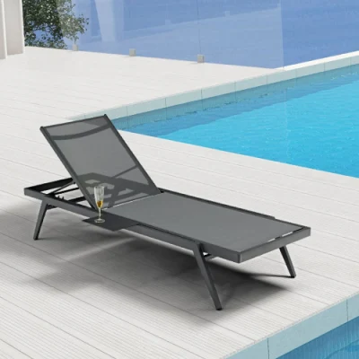 Mobili per esterni in alluminio Giardino a lato piscina sdraio sedia da letto con Ruote