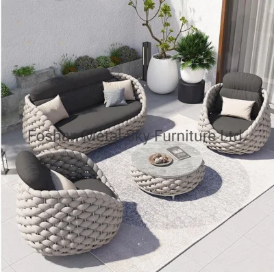 Esterno Ristorante patio Giardino in alluminio vimini Rattan divano