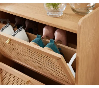  Nova moderno arredo in legno massello Rattan soggiorno con cassepiano 2 cassetti per il Made in China