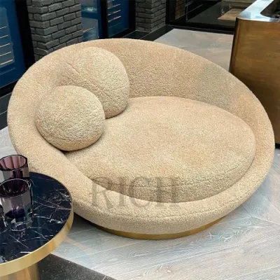 Posti a sedere al piano Boucle Fabric Lounge sedia per soggiorno
