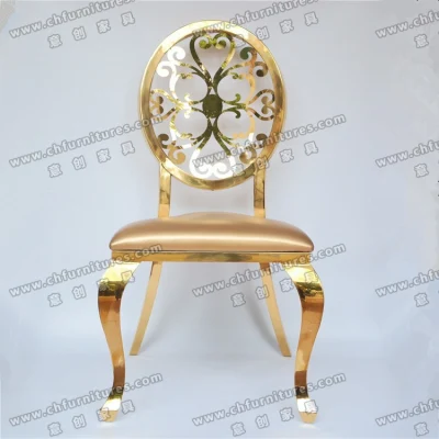  Sedia Wedding White Throne sedia in acciaio inox, Golden Banquet moderna sedia da pranzo Yc-SS43
