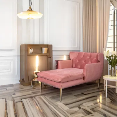  Soggiorno con sedia Longue in pelle Chaise personalizzato dell&prime;hotel Huayang OEM di mobili