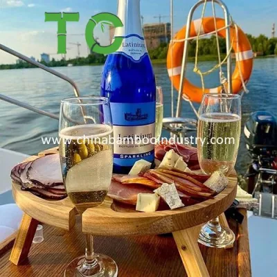Tavolo per picnic pieghevole all&prime;aperto con porta vetro, tavolo da vino 2 in 1, tavolo da picnic portatile piccola spiaggia da campeggio