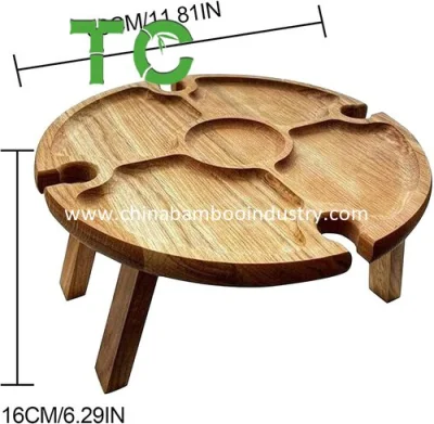 Tavolo per picnic pieghevole all&prime;aperto con porta vetro, tavolo da vino 2 in 1, tavolo da picnic portatile piccola spiaggia da campeggio