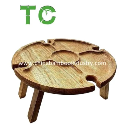 Tavolo per picnic pieghevole all&prime;aperto con porta vetro, tavolo da vino 2 in 1, tavolo da picnic portatile piccola spiaggia da campeggio