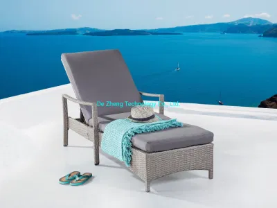  Leisure Design impermeabile alluminio vimini Rattan patio Giardino Sole all&prime;aperto Lettino