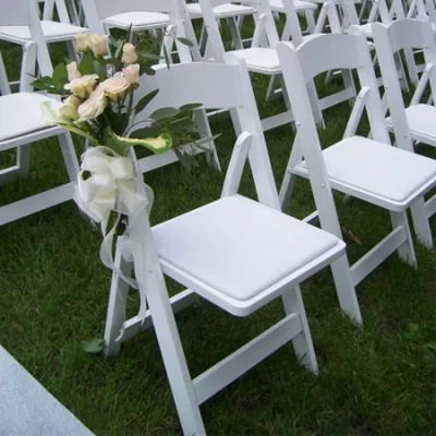  Wimbledon Wimbledon Padded White Resin Sedie pieghevoli per eventi