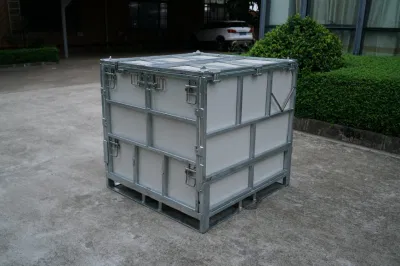  Contenitore in plastica pieghevole resistente per impieghi pesanti Stillage di stoccaggio per applicazioni specializzate Custodia con coperchio