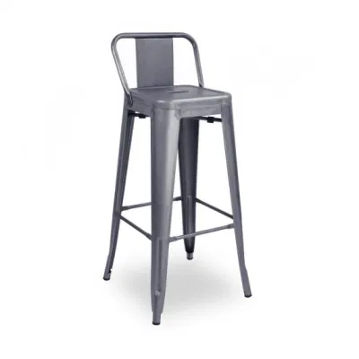  Vendita all&prime;ingrosso Mobili industriali vintage poco costoso bancone basso-posteriore altezza sgabello cucina Sgabello con barra in metallo tolix impilabile in vendita