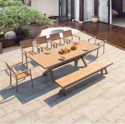 American Leisure Outdoor telaio in alluminio tavolo lungo sgabello all&prime;aperto balcone Sgabello per banco tè in legno di plastica per esterni