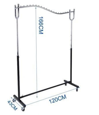 Rack espositore in tessuto regolabile in metallo/rack espositore per asciugatura abiti