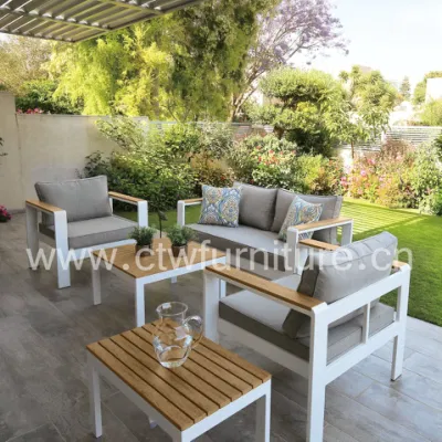  Legno di plastica struttura in alluminio divano Mobili Giardino balcone esterno divano