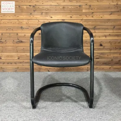  Arredamento moderno soggiorno Casa Hotel cucina industriale pelle imbottita Sedia da pranzo Black Arm Dining Chair