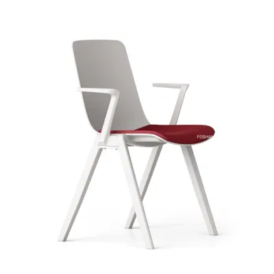 Sedia da ufficio in plastica per conferenze all&prime;ingrosso dal design moderno con impilabile Bracciolo