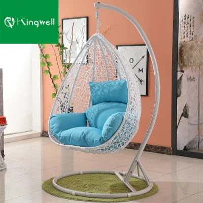  Moderno patio esterno Giardino Hotel mobili Swing Sala da pranzo tempo libero Lounge dondolo Rattan Metal Restaurant Chair